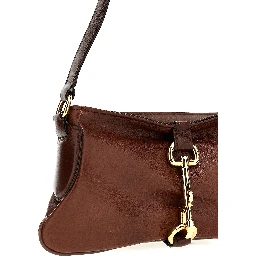 Brown Cotton Shoulder Bag