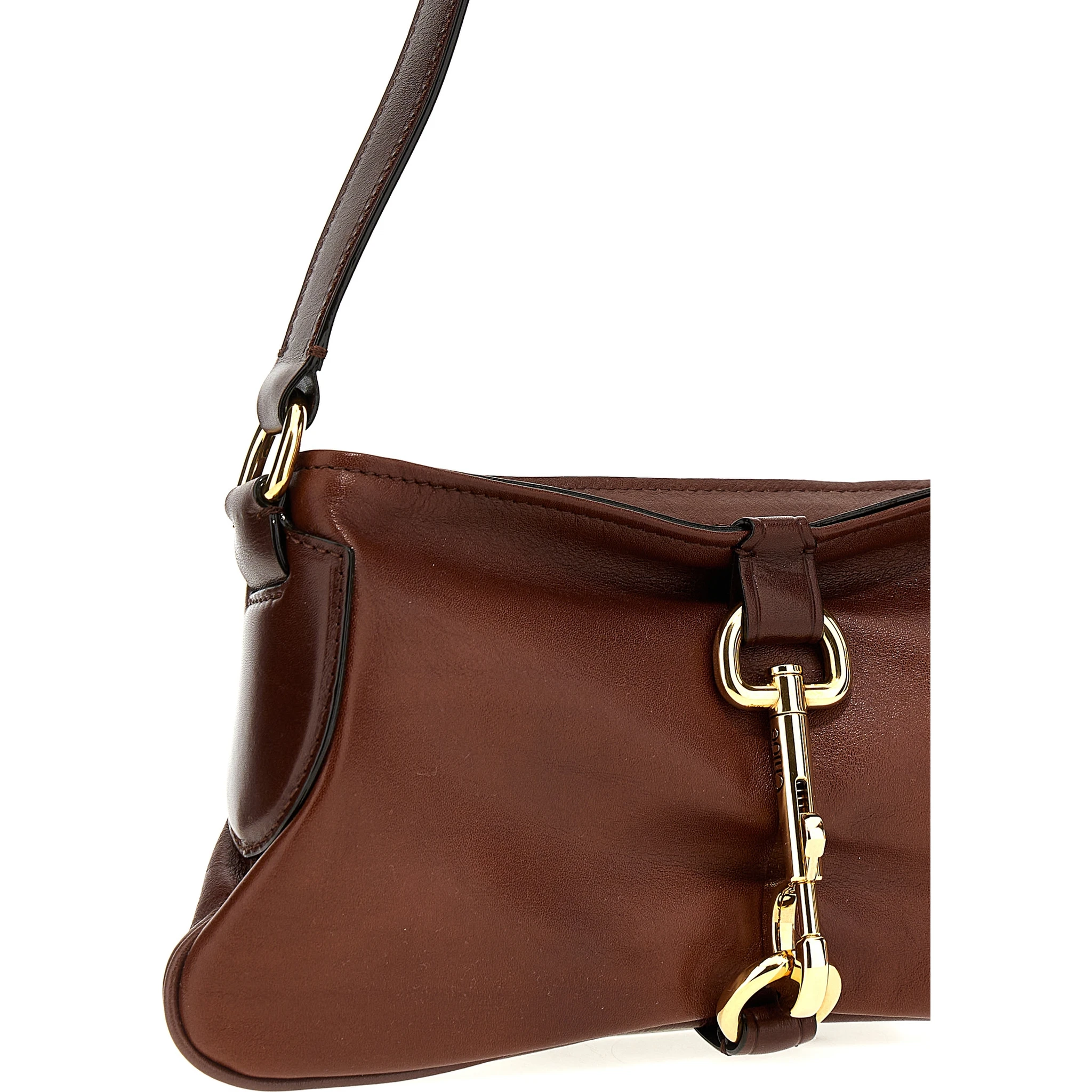 Brown Cotton Shoulder Bag