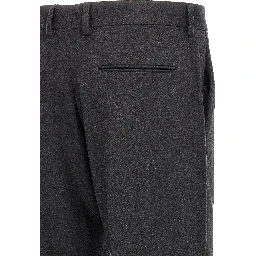 Gray Cashmere Casual Pants