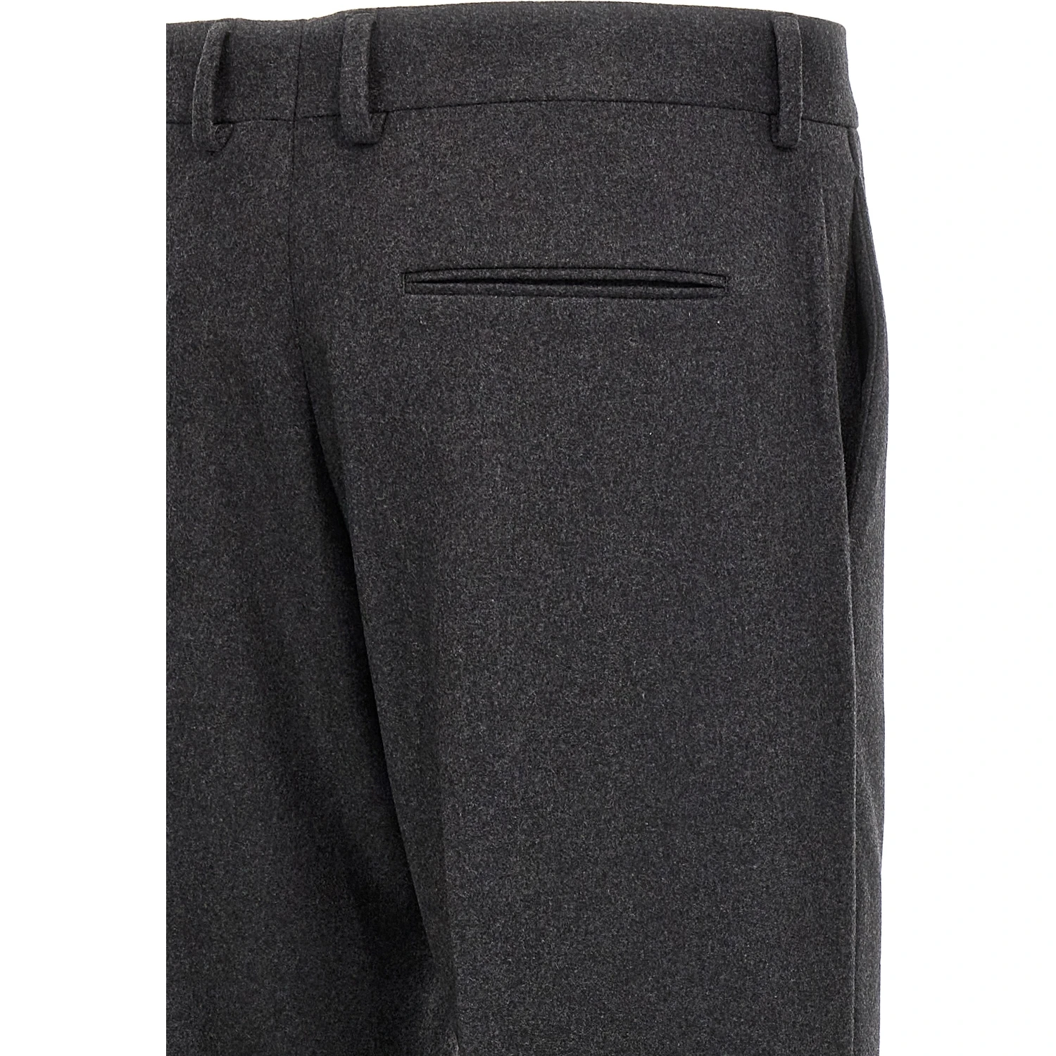 Gray Cashmere Casual Pants