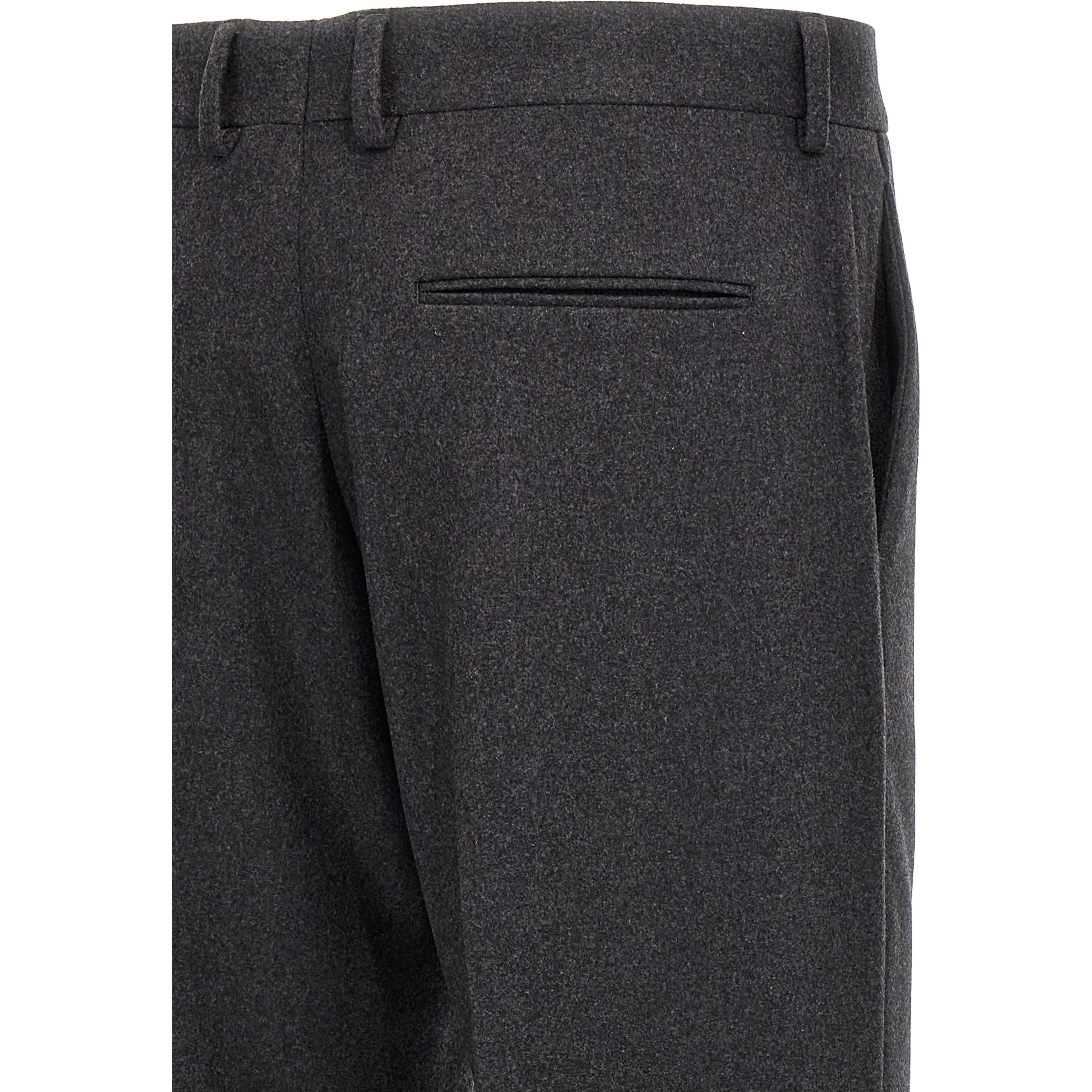 Gray Cashmere Casual Pants