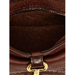 Brown Cotton Shoulder Bag