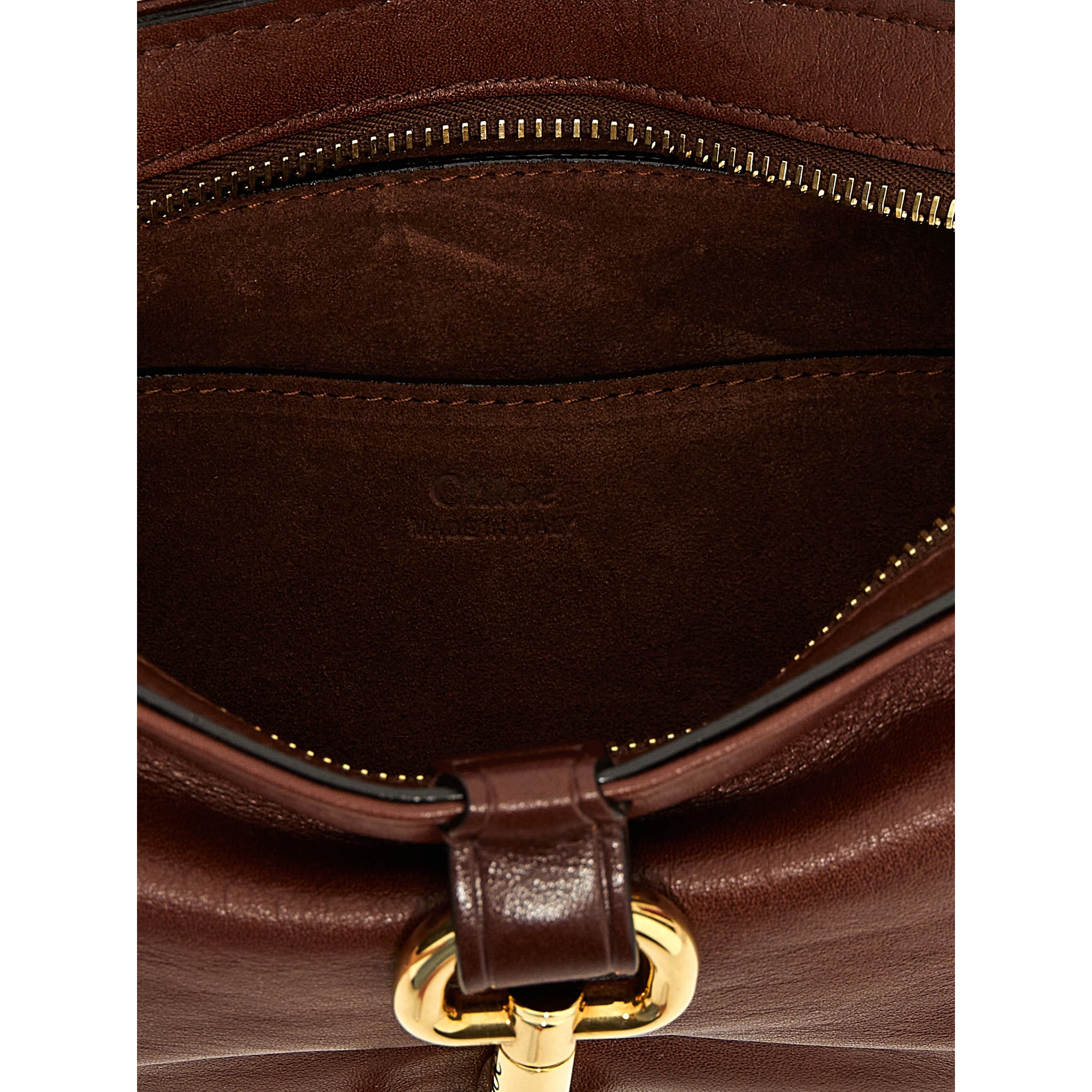 Brown Cotton Shoulder Bag