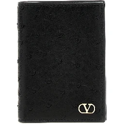 Black Ostrich Skin Cardholder