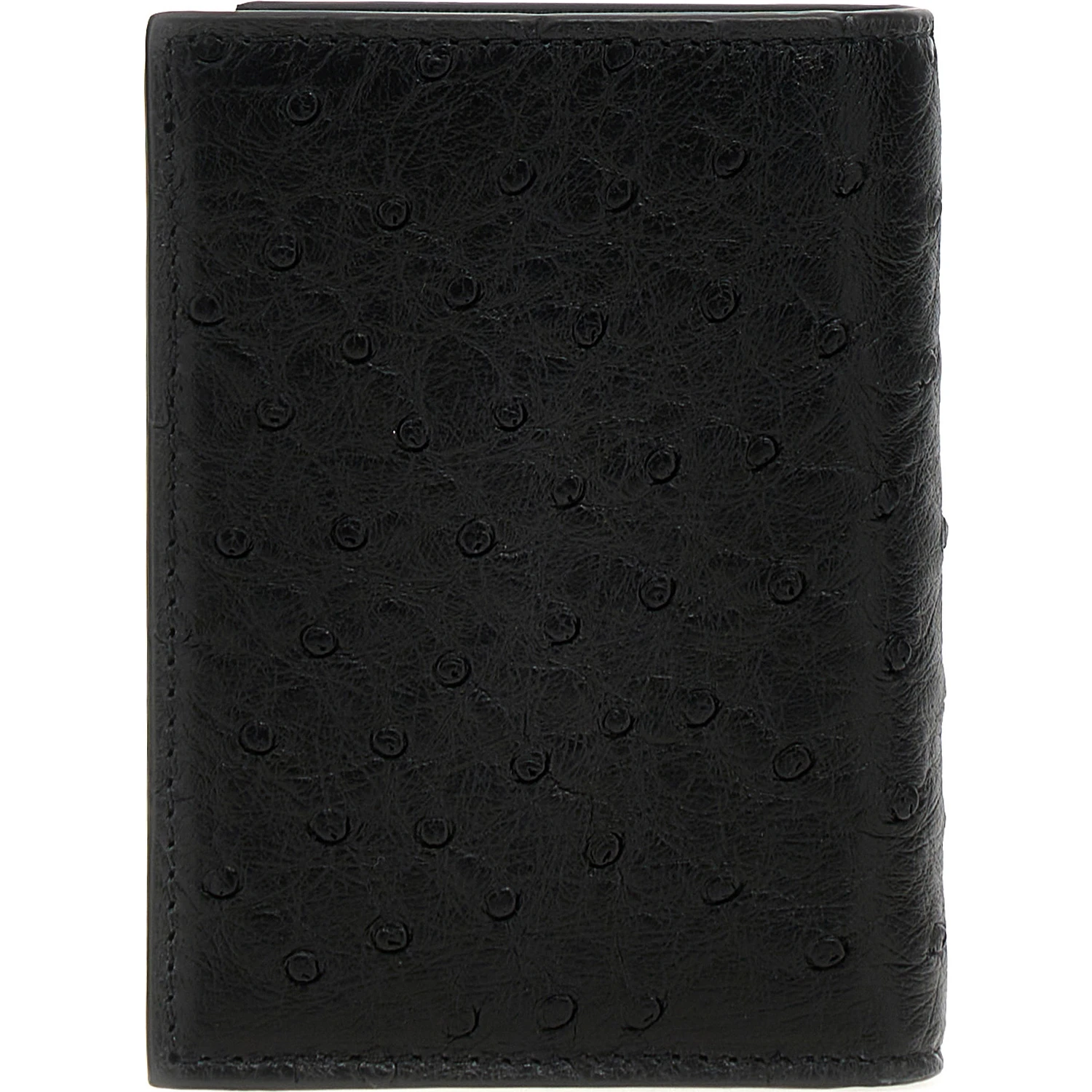 Black Ostrich Skin Cardholder