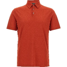 Orange Cotton Polo Shirt