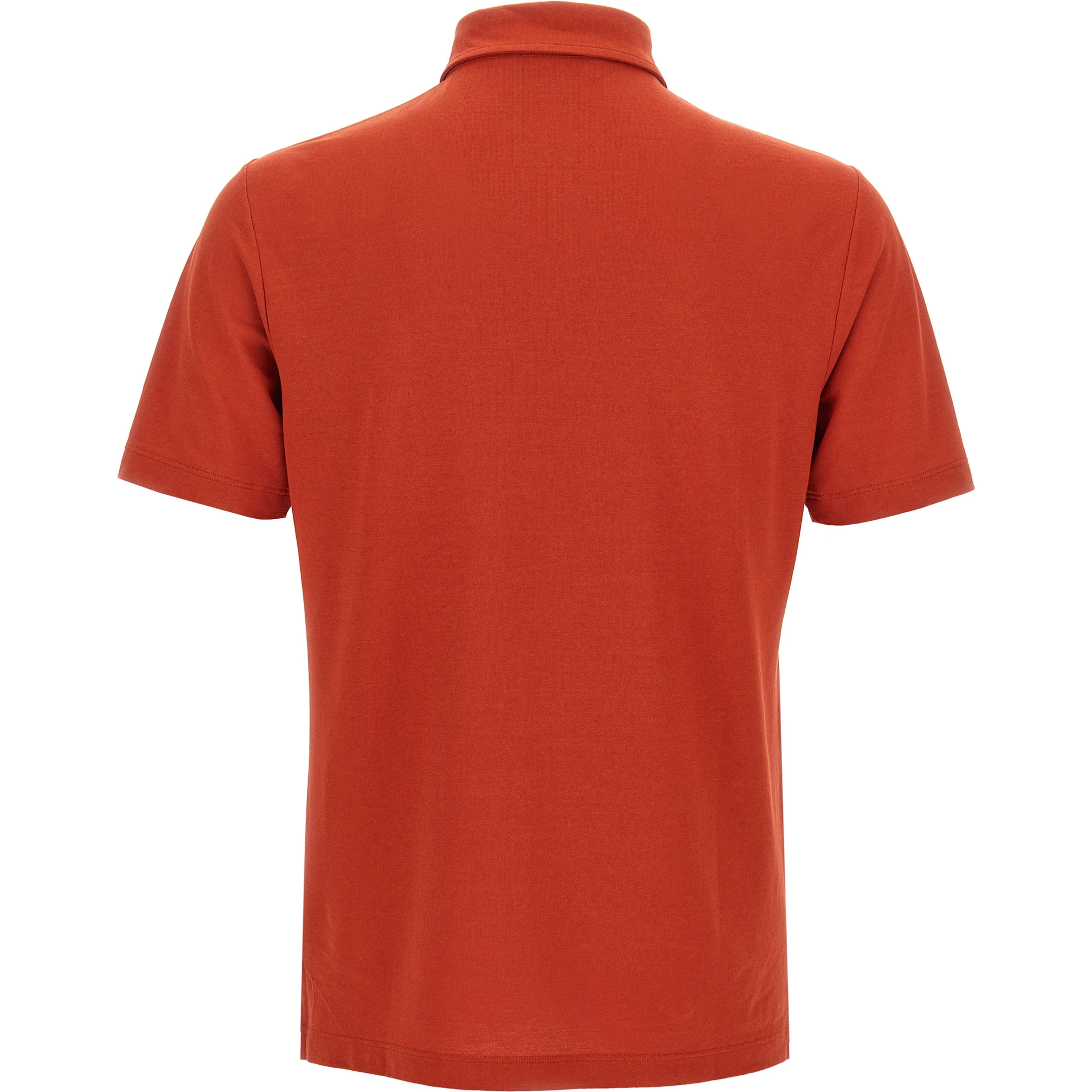 Orange Cotton Polo Shirt