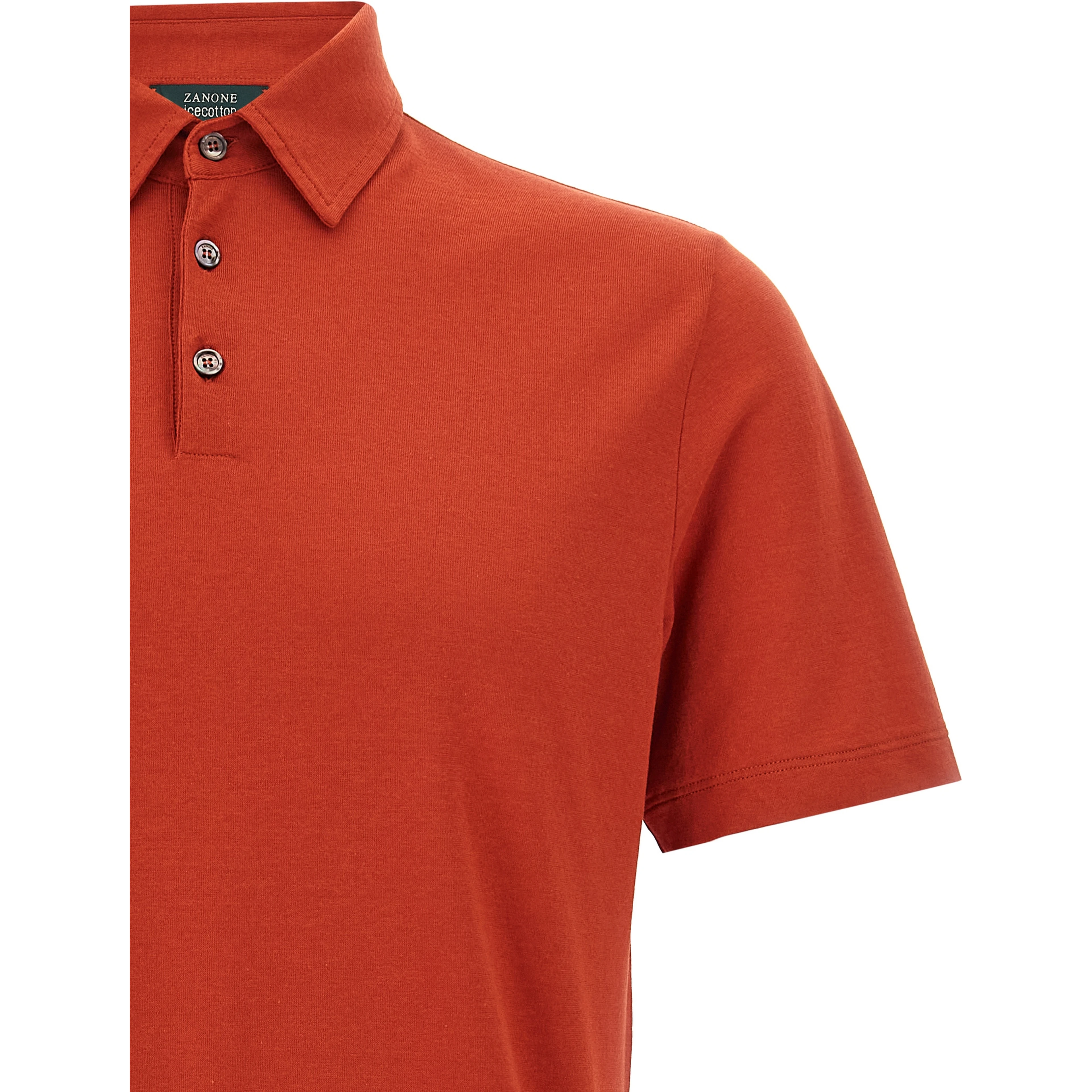 Orange Cotton Polo Shirt