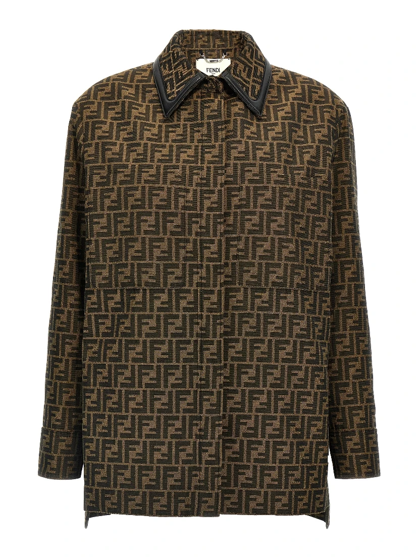 Brown Polyester Leather Jacket