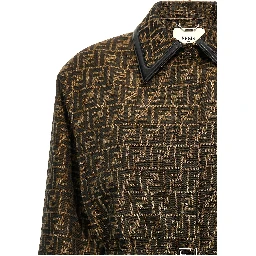 Brown Polyester Leather Jacket