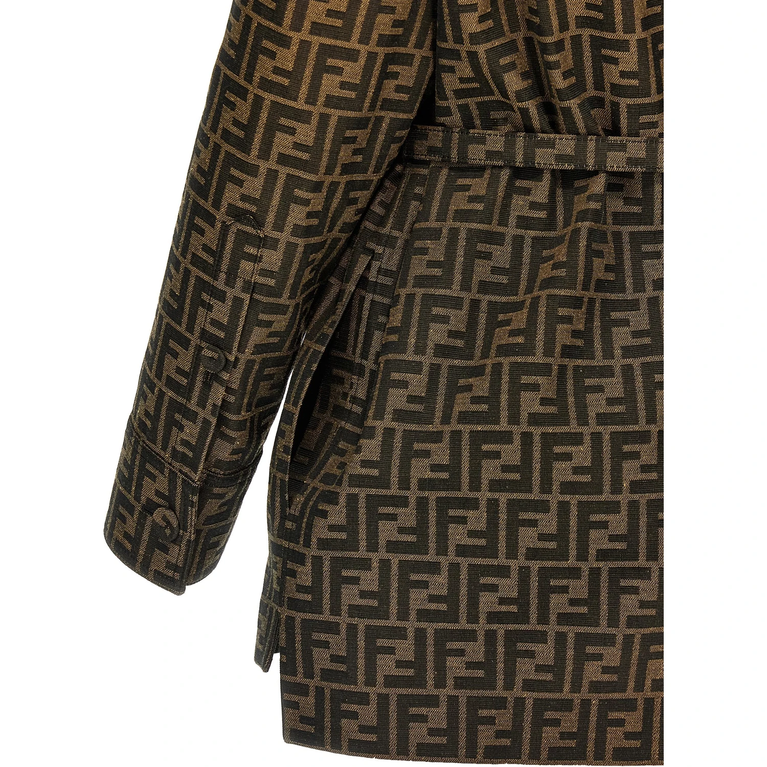 Brown Polyester Leather Jacket