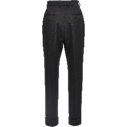 Black Virgin Wool Dress Pants