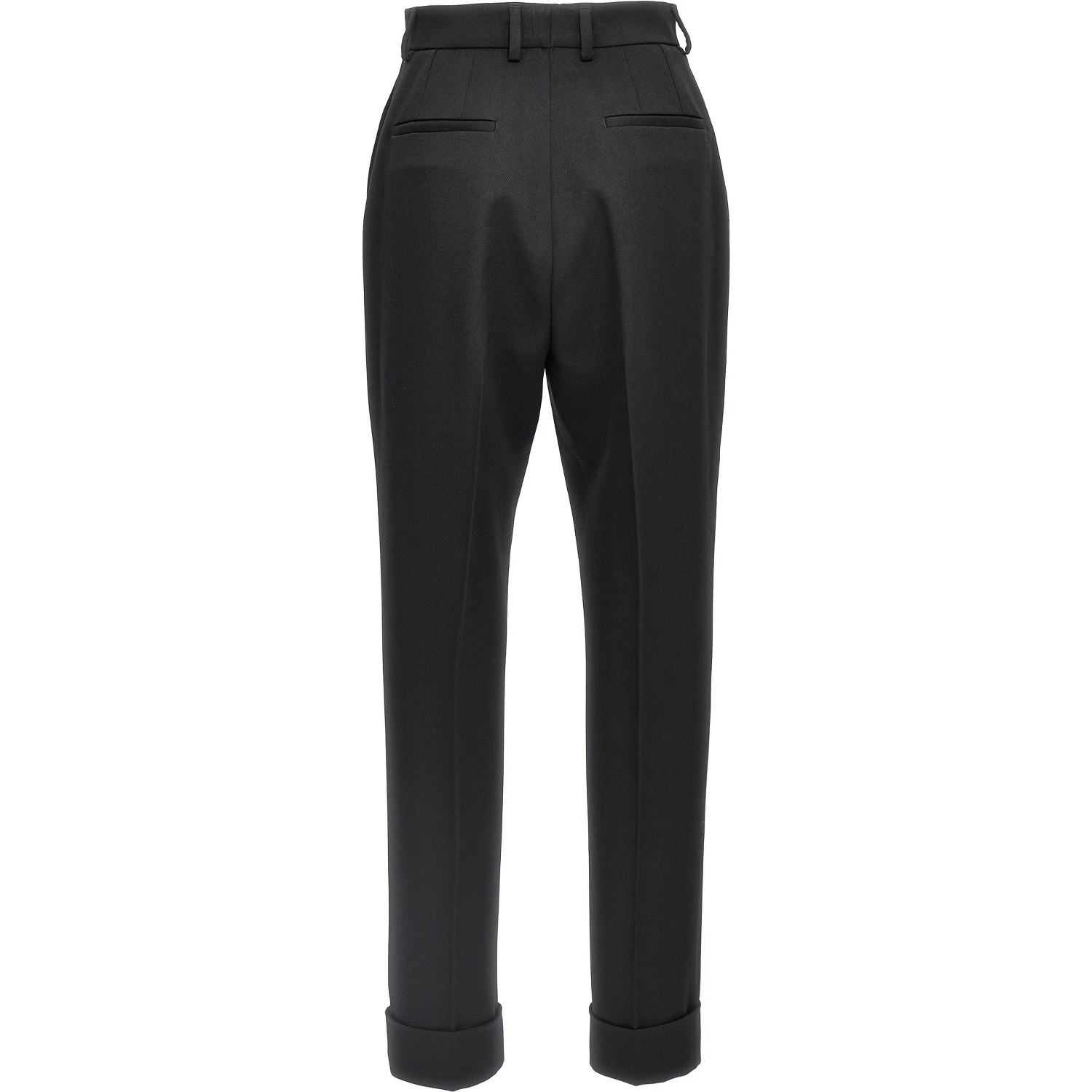 Black Virgin Wool Dress Pants