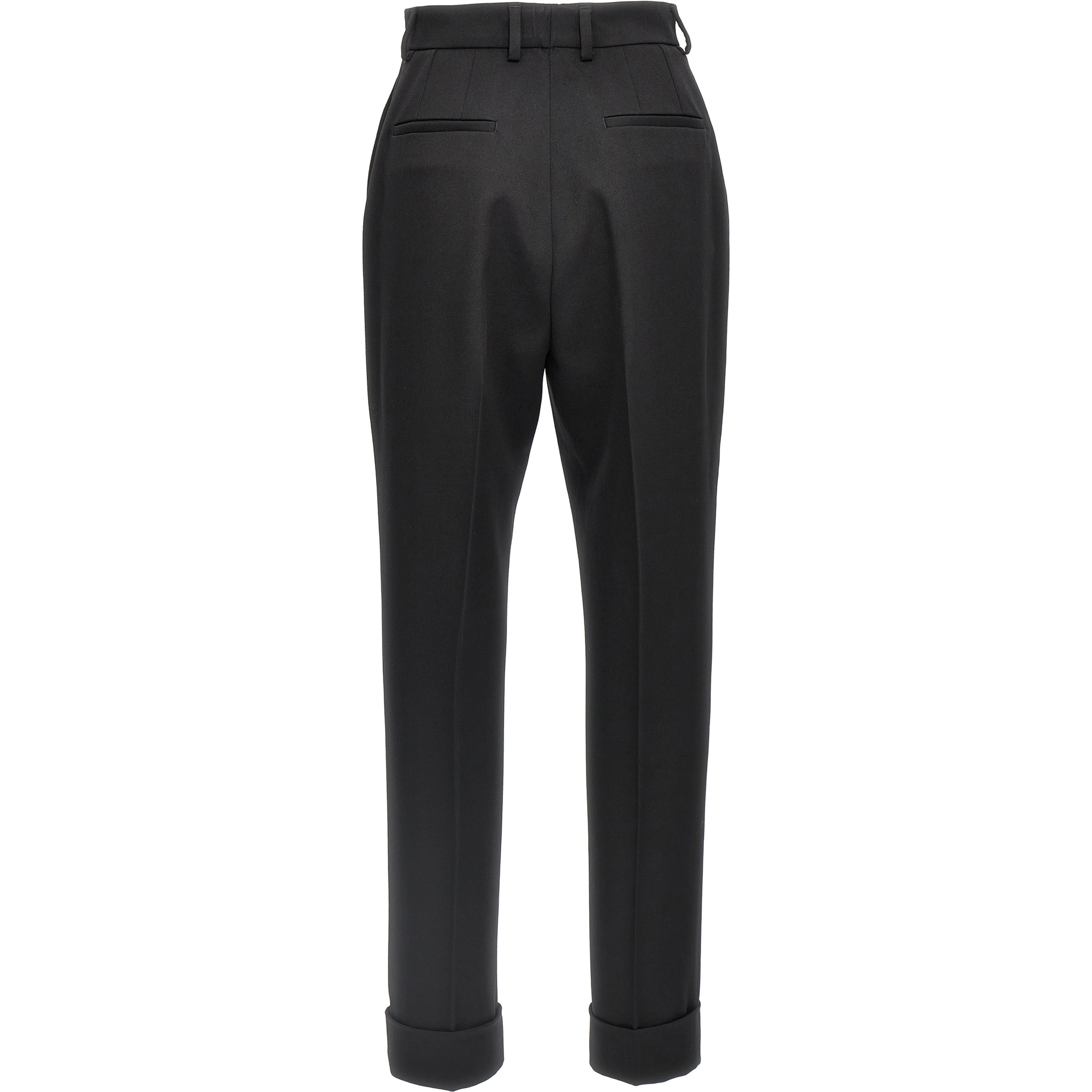 Black Virgin Wool Dress Pants