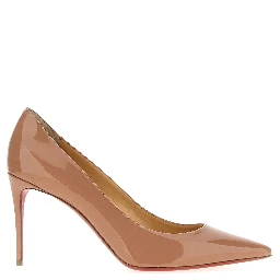 Beige Calfskin High Heel Pumps