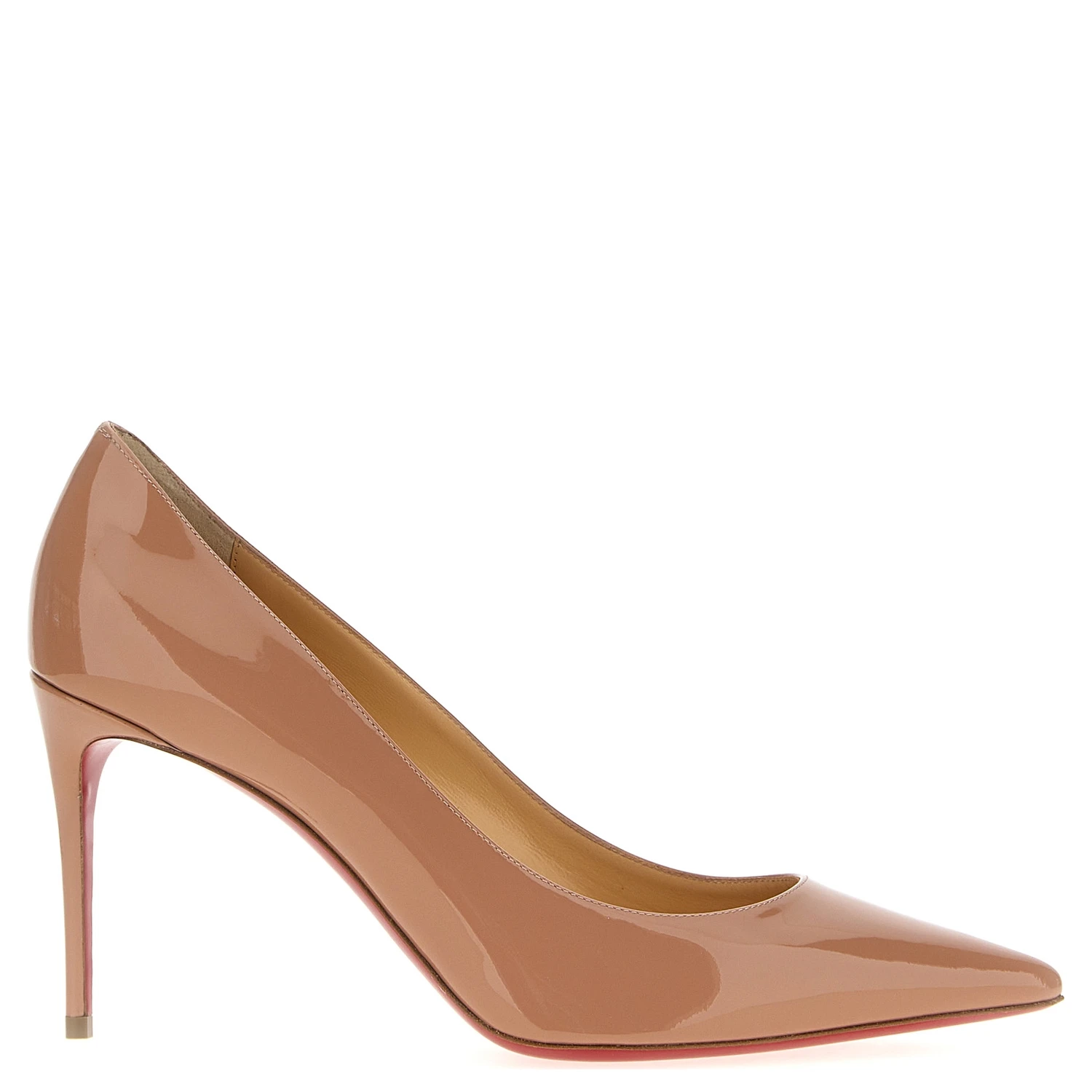 Beige Calfskin High Heel Pumps