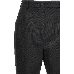 Black Virgin Wool Dress Pants