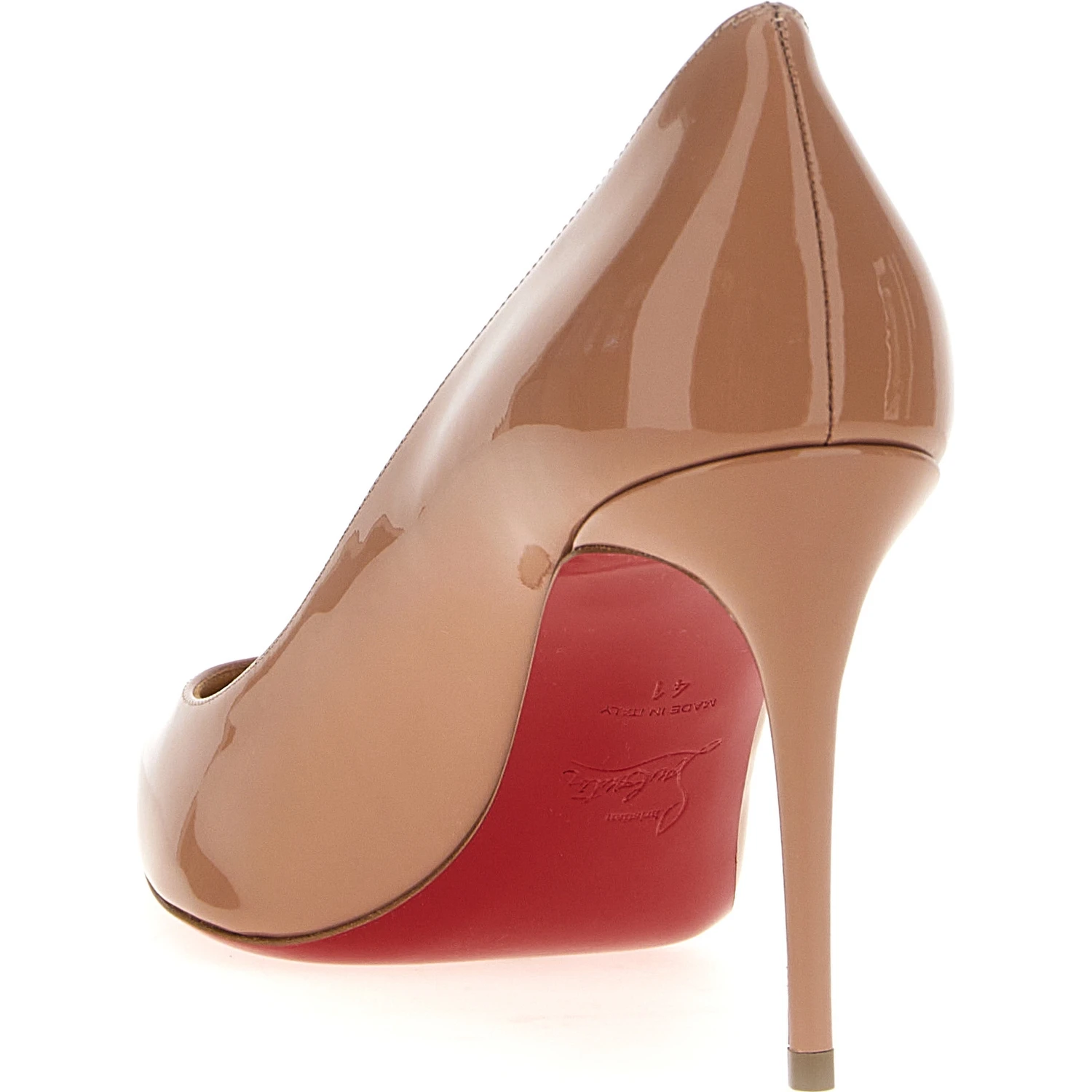 Beige Calfskin High Heel Pumps