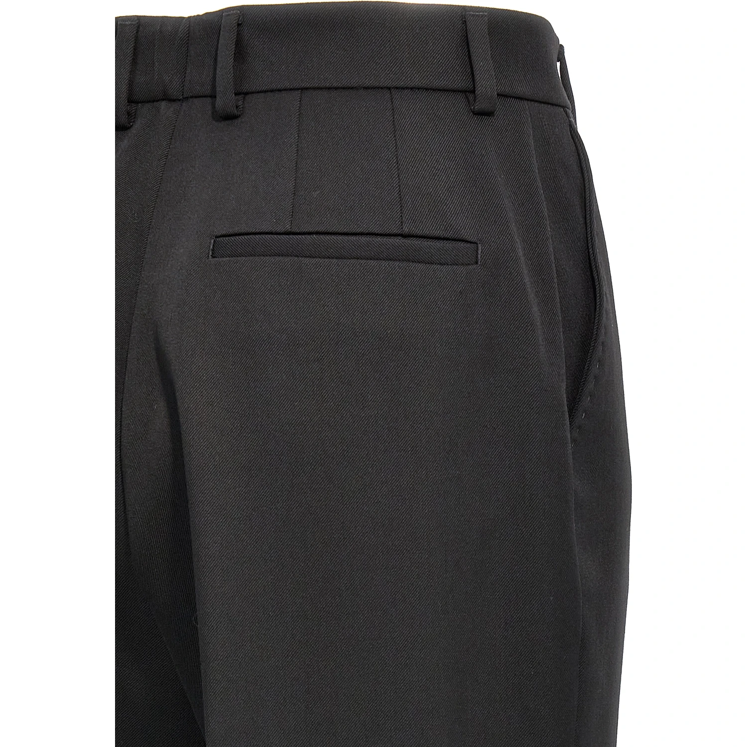 Black Virgin Wool Dress Pants