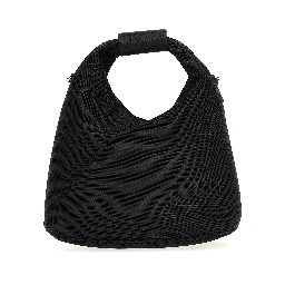Black Polyester Crossbody Bag