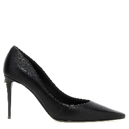 Black Lamb Leather High Heel Pumps