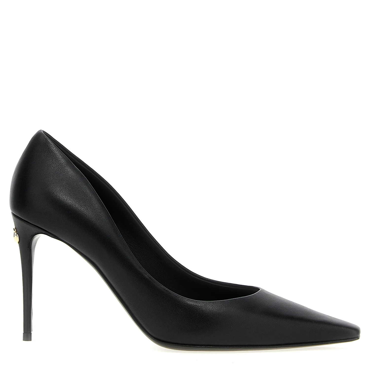 Black Lamb Leather High Heel Pumps