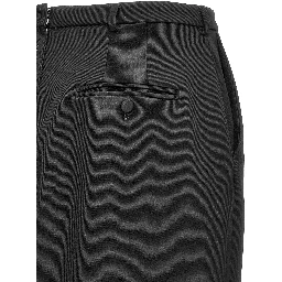 Black Virgin Wool Midi Skirt