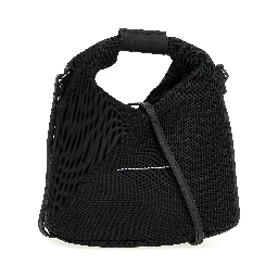 Black Polyester Crossbody Bag