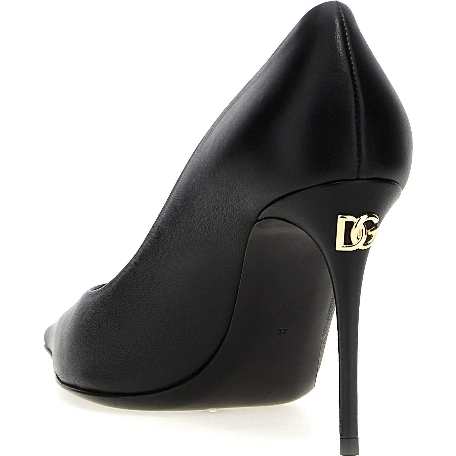 Black Lamb Leather High Heel Pumps