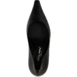 Black Lamb Leather High Heel Pumps
