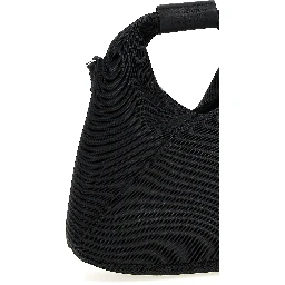 Black Polyester Crossbody Bag