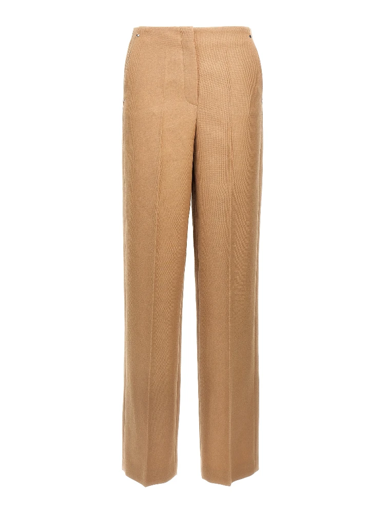 Beige Wool Dress Pants