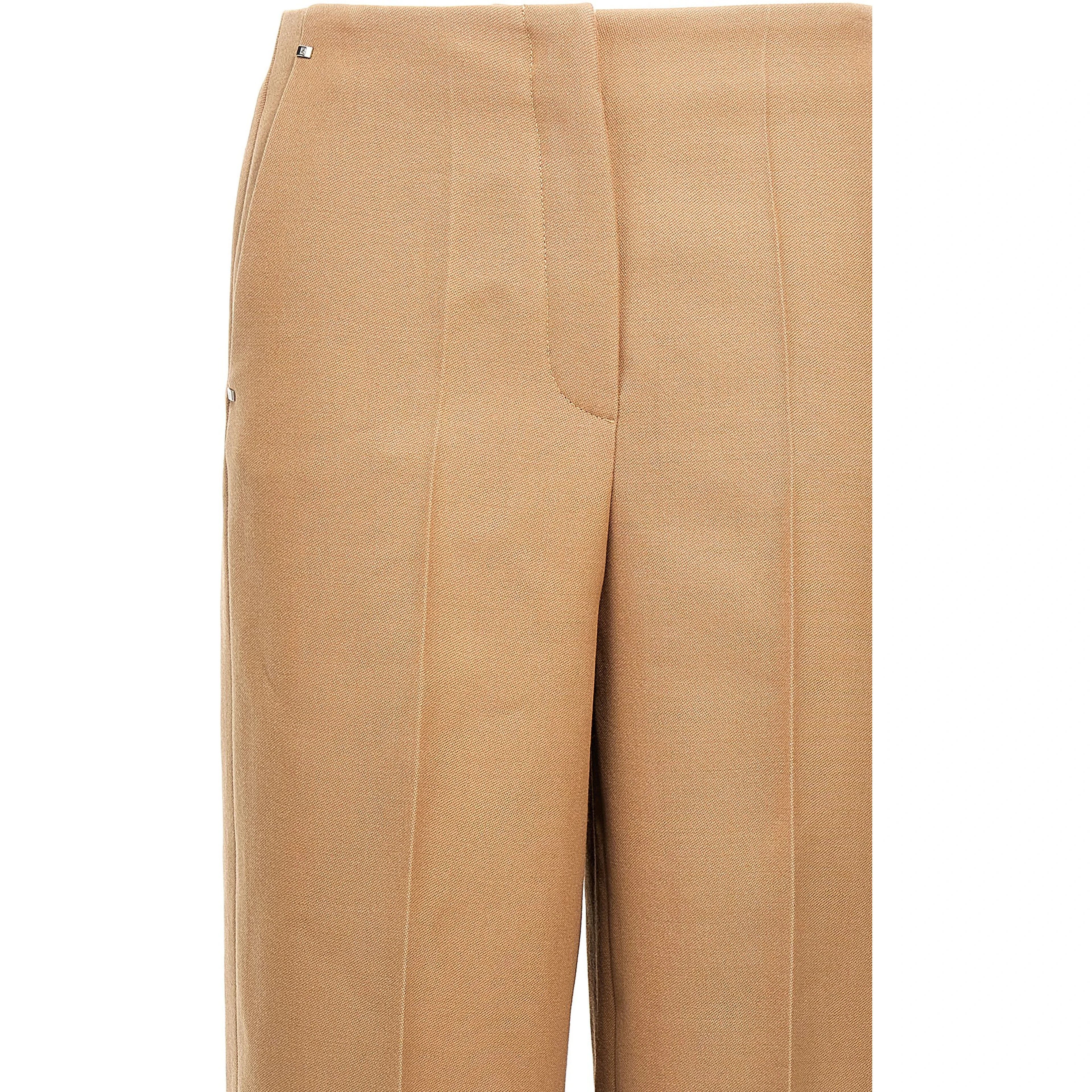 Beige Wool Dress Pants
