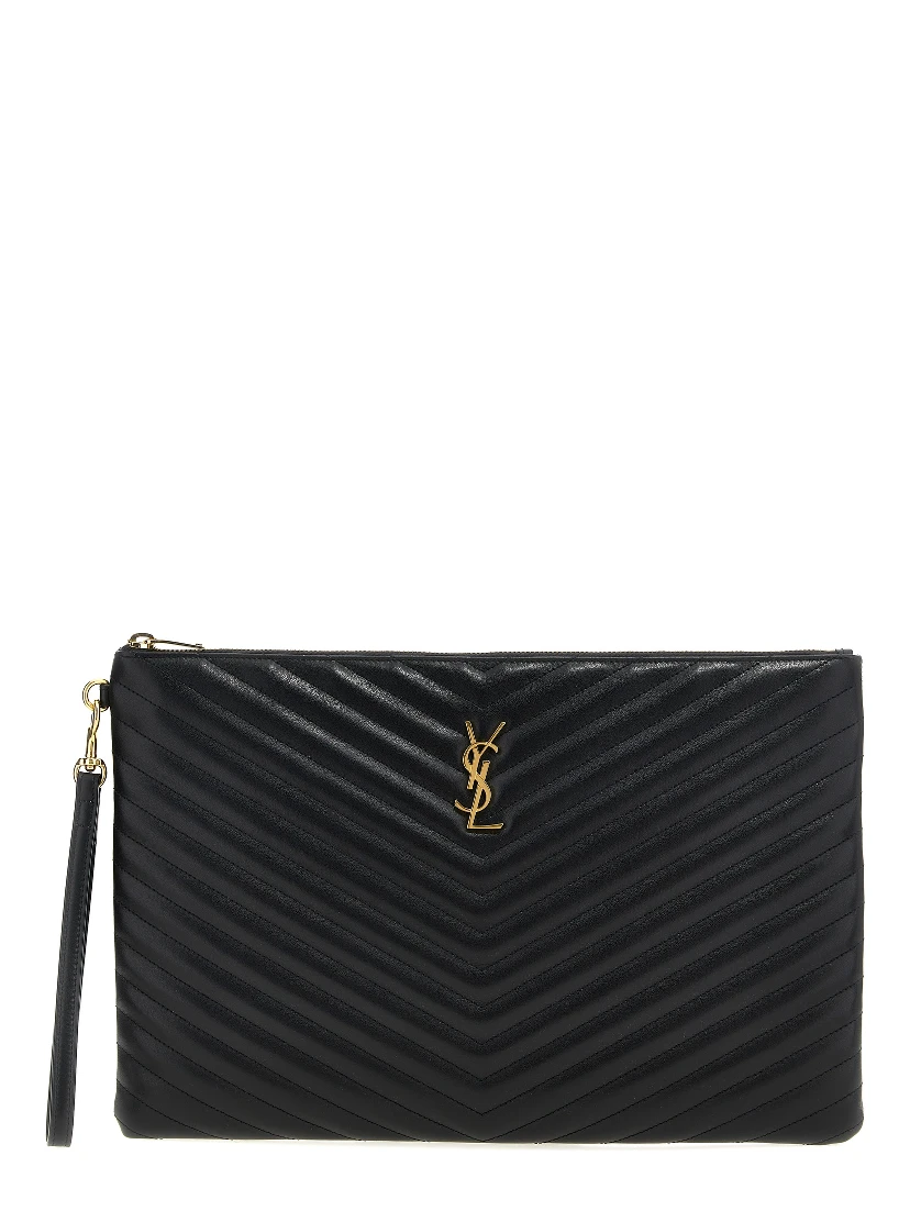 Black Calfskin Clutch Bag