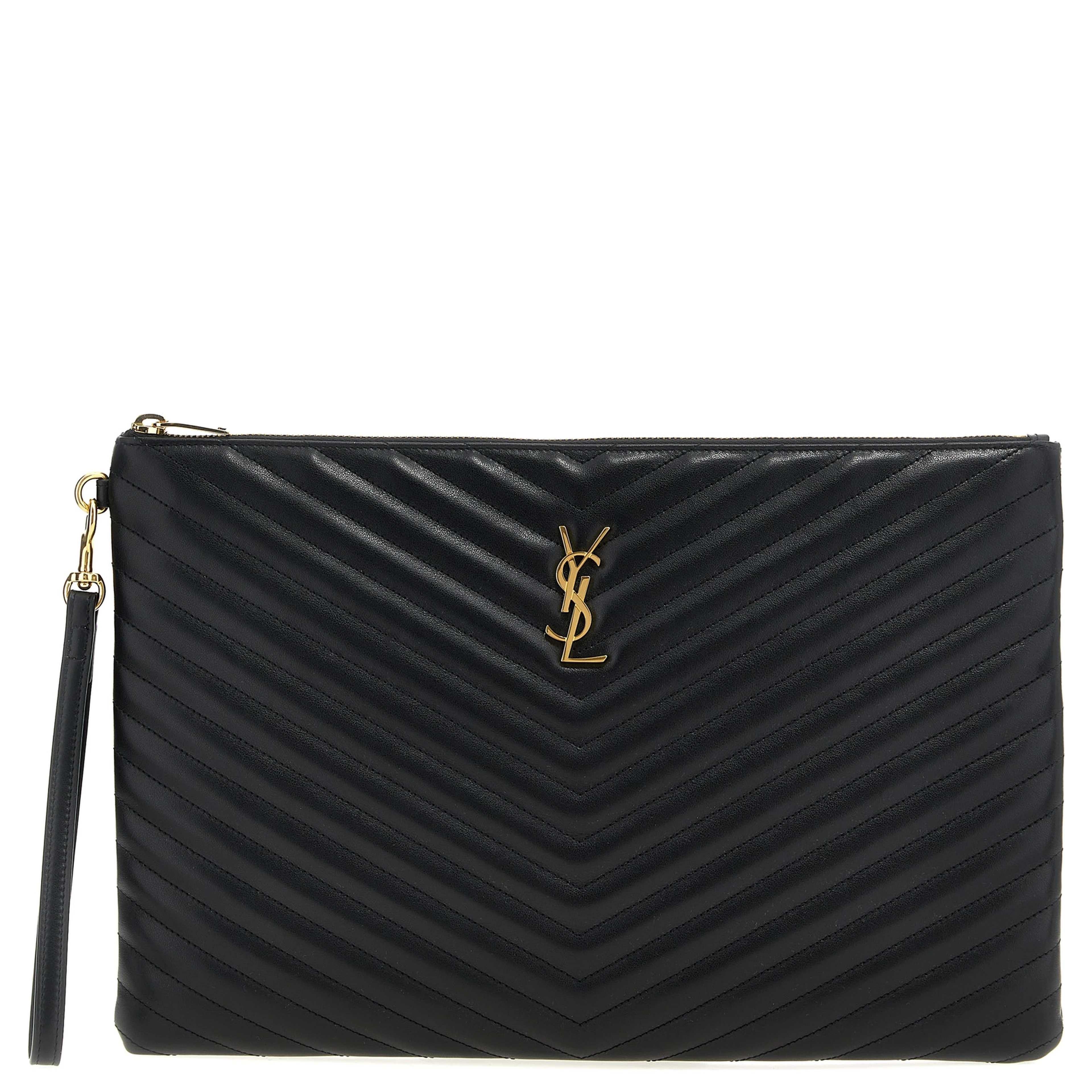 Black Calfskin Clutch Bag