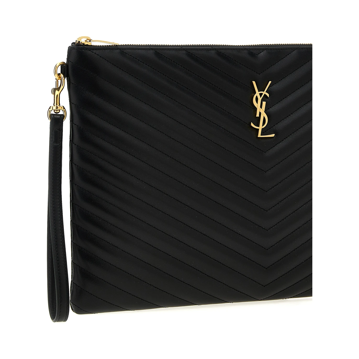 Black Calfskin Clutch Bag