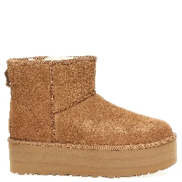 Brown Cowhide Ankle Boots