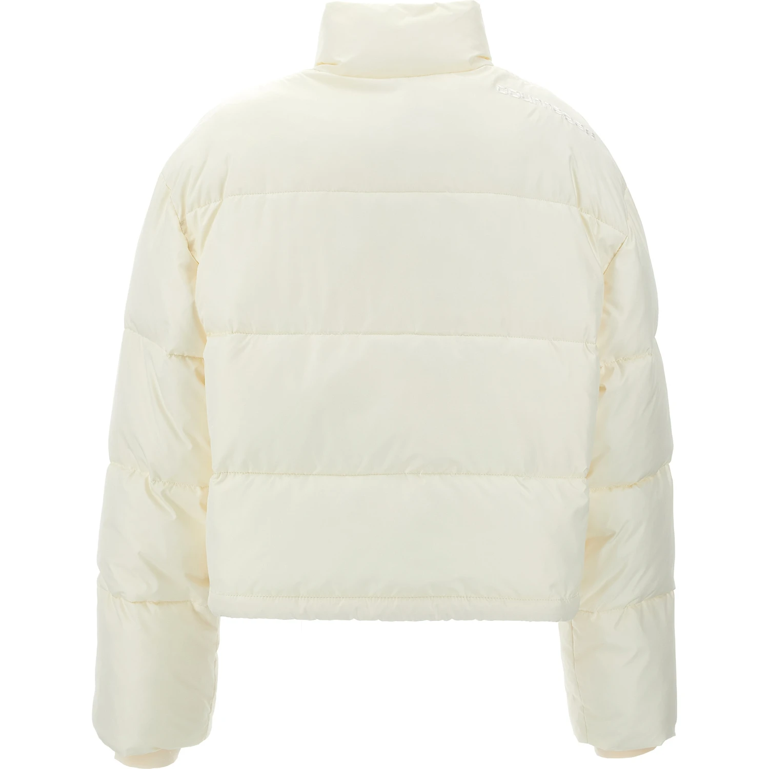 White Polyester Full-Length Jacket