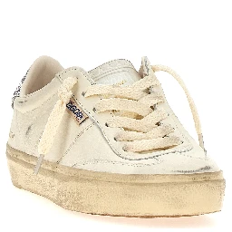 White Lamb Leather Low Top Sneakers