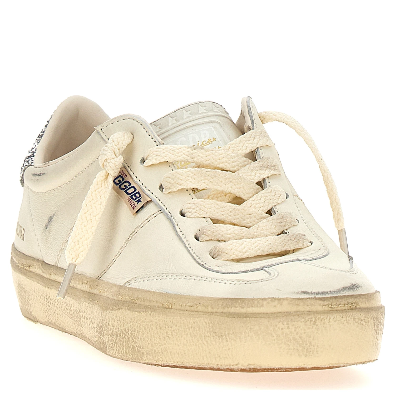 White Lamb Leather Low Top Sneakers