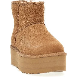 Brown Cowhide Ankle Boots