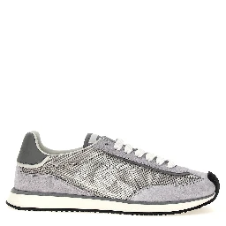 Gray Calfskin Athletic Sneakers