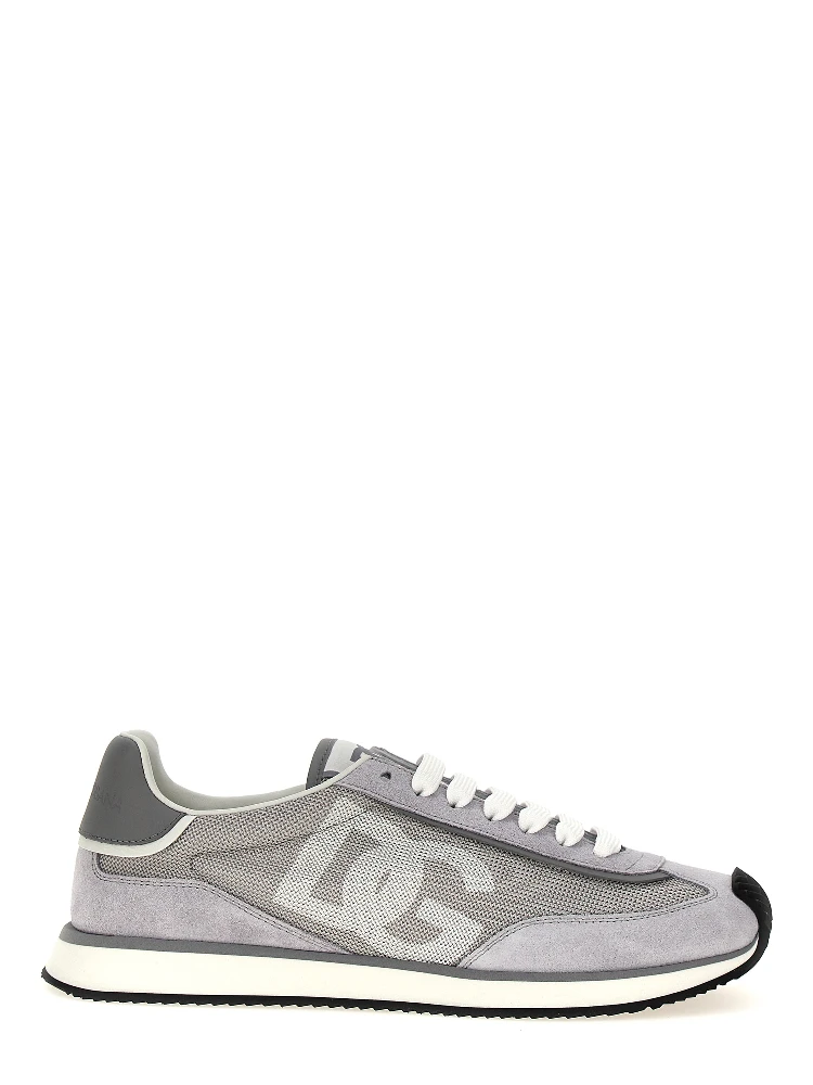 Gray Calfskin Athletic Sneakers