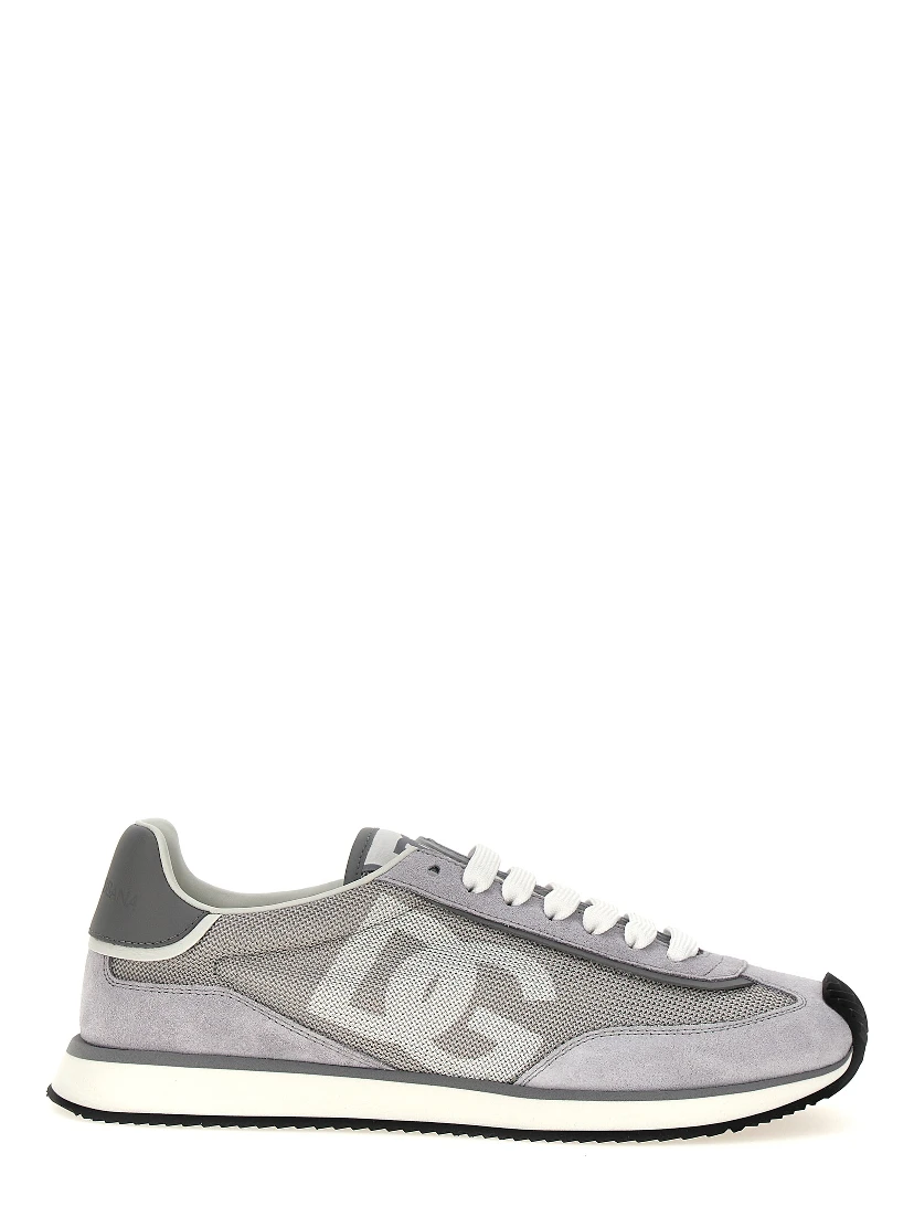 Gray Calfskin Athletic Sneakers