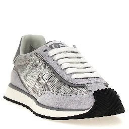 Gray Calfskin Athletic Sneakers