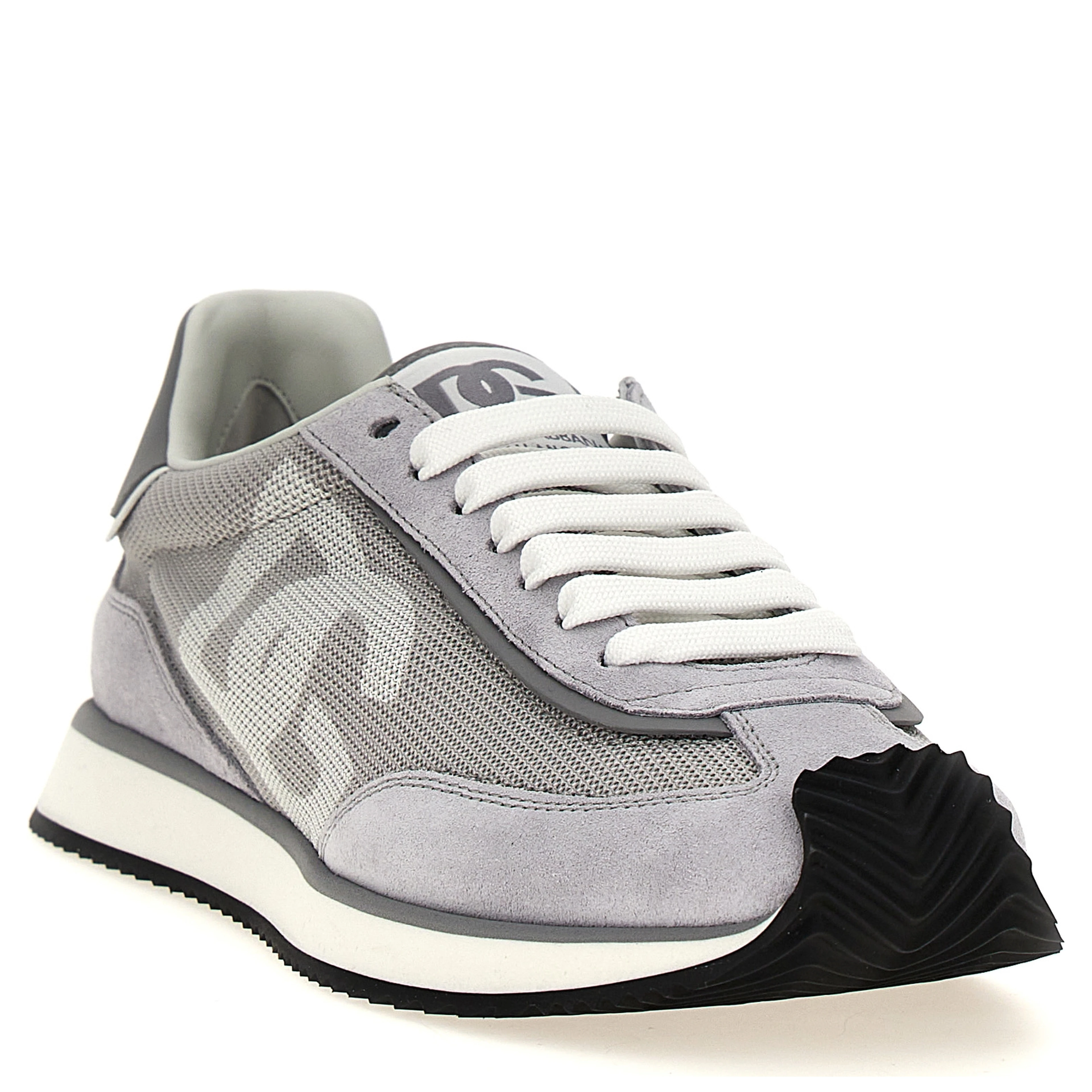 Gray Calfskin Athletic Sneakers
