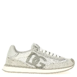White Calfskin Athletic Sneakers