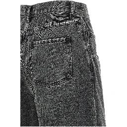 Black Cotton Straight-Leg Jeans