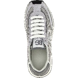 Gray Calfskin Athletic Sneakers