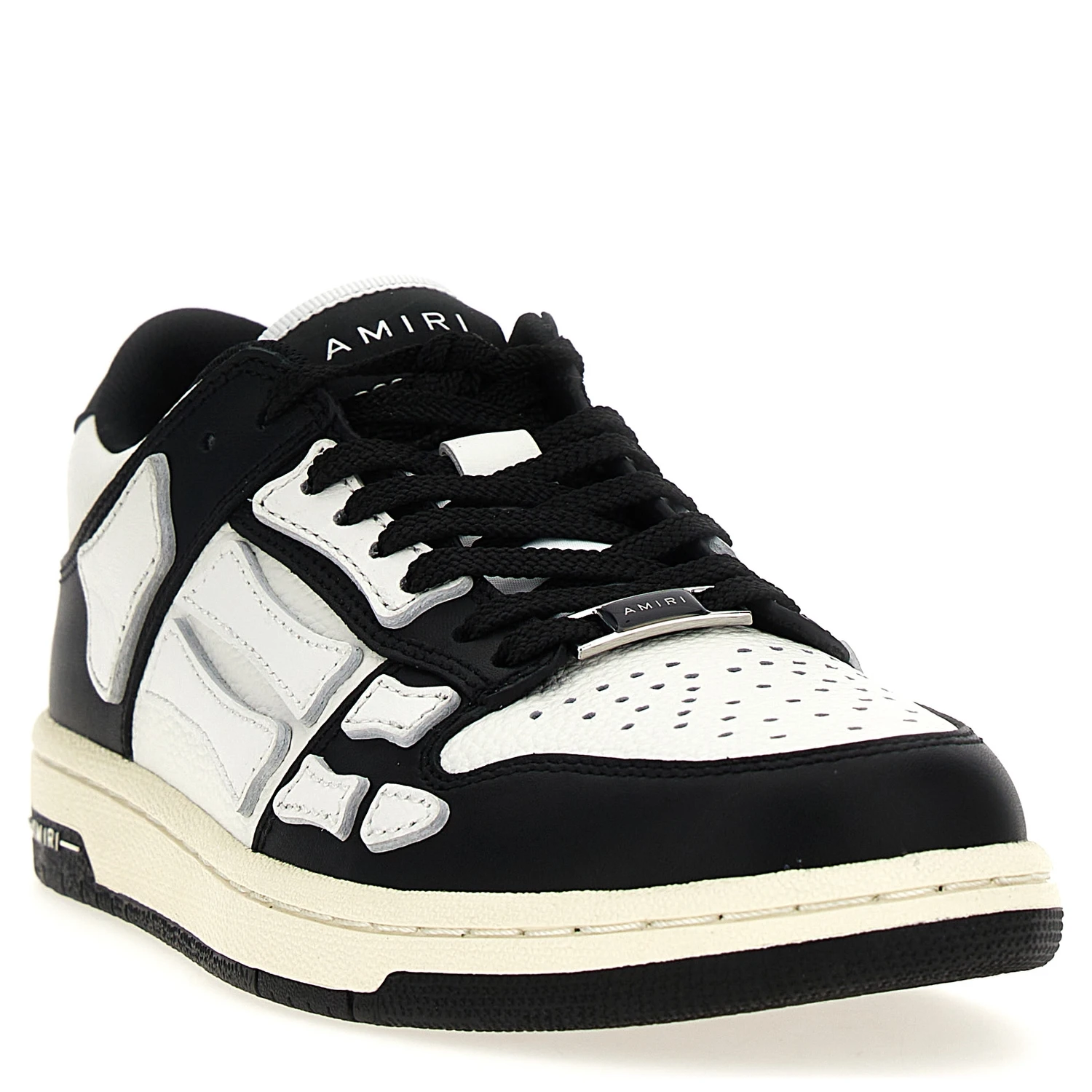 Bicolor Leather Low Top Sneakers